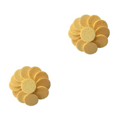 Ipetboom 100pcs Facial Cleaning Sponge Face Scrub Exfoliator Cellulose Sponges Makeup Remover Tools Safe for Skin