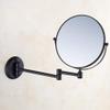 WODERFLAY Makeup Mirror Vanity Mirror Bathroom Black Copper Beauty Mirror European 8inch Makeup Mirror Telescopic Folding Magnification view 2