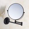 WODERFLAY Makeup Mirror Vanity Mirror Bathroom Black Copper Beauty Mirror European 8inch Makeup Mirror Telescopic Folding Magnification view 3