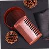 Beatifufu Four-sided Beard Comb Storage Bag Static Design for Easy Beard Styling Coarse and Fine Teeth for Men Random Brown Style view 2