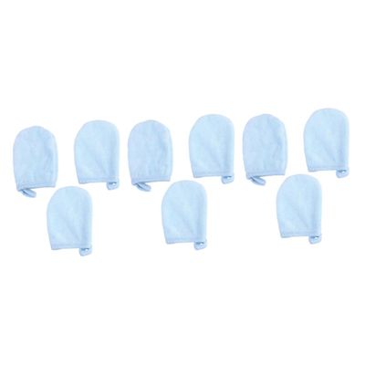 Ipetboom 9pcs Makeup Removal Gloves Soft Facial Cleaning Mitts for Thickened Powder Puff for Skin Types Reusable and Washable Light
