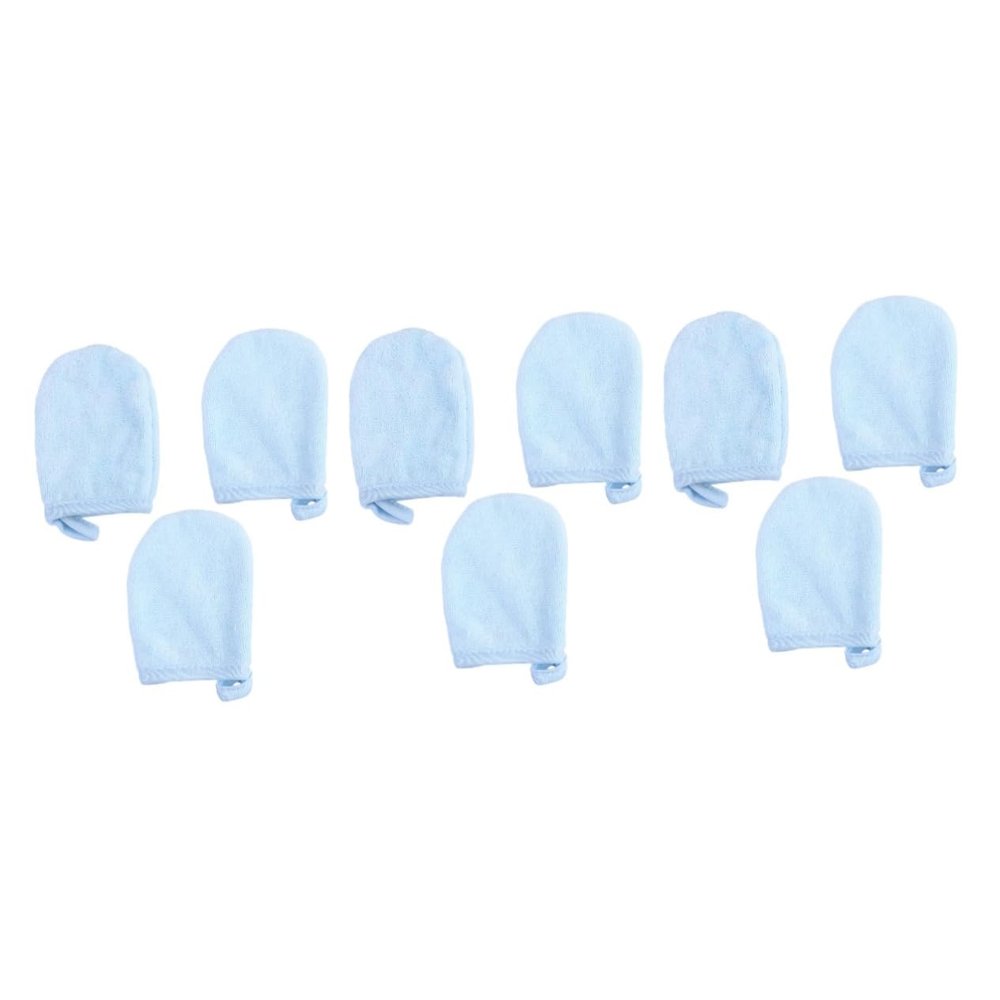 Ipetboom 9pcs Makeup Removal Gloves Soft Facial Cleaning Mitts for Thickened Powder Puff for Skin Types Reusable and Washable Light