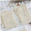 Beatifufu 5pcs Exfoliating Soap Bag Drawstring Soap Pouches for Handmade Facial Convenient Foaming Skin Care for Shower Bath Use Wooden Beads view 2
