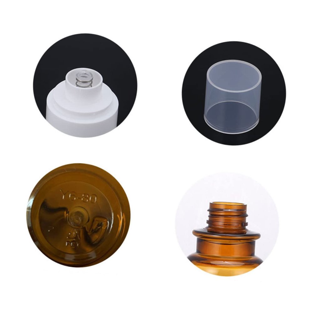 Beatifufu Tea Color Lotion Container Set Durable Cosmetic Bottles for Cream Shampoo and Emulsion Travel and Daily Use Design