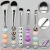 Hubceuo Beadable Makeup Brushes Silicone Beads DIY Makeup Cosmetic Brushes Beaded Brushes Kit for DIY, Silver view 3
