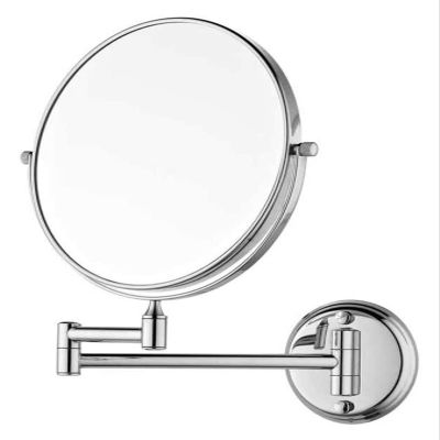 WODERFLAY Cosmetic Vanity Mirror Makeup Mirror Bathroom Mirror Bathroom Folding 8 Inch Double Metal Circular Creative Mirror 10 Times