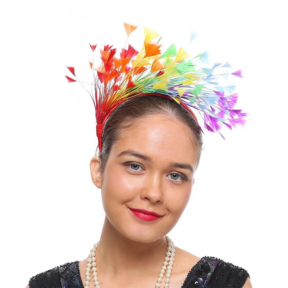 1920S Masquerade Vintage Ladies Hair Accessories Feather Headband Hair Dancing Accessories