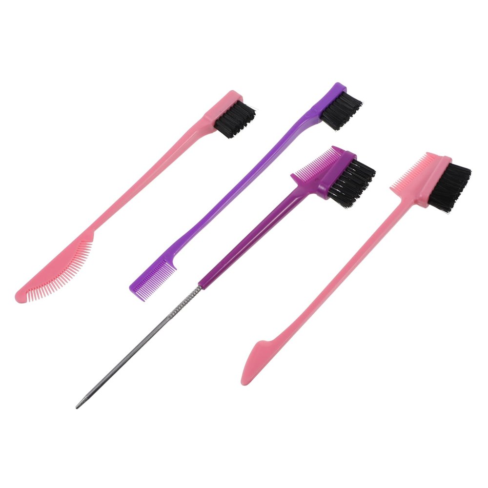 Beatifufu 4pcs Luxury Eyebrow Lash Comb Makeup Brush for Travel Home Use Random Color