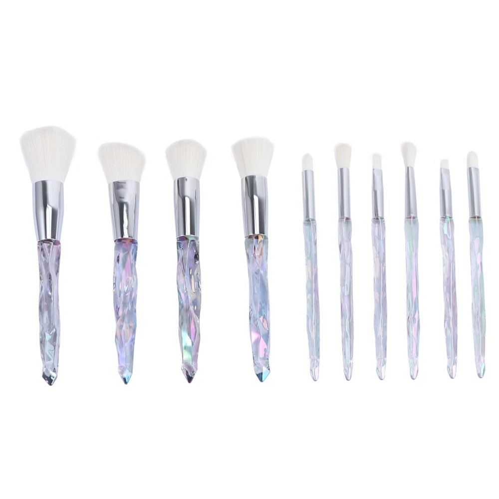 Beatifufu 10pcs Makeup Brush Set with Gradient Handle Blush Foundation and Powder Brushes for Application Easy to Clean for All Cosmetics