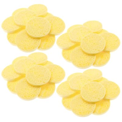 50 Pc Exfoliating Facial Sponges Face Wash Cellulose Scrubber Pads Cleansing Spa Facial Sponges Compressed Cellulose Face Cleansing Spa Sponge Remove Makeup Dead Skin Cells Beauty Cosmetic Reusable