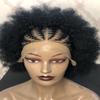 Braided wig lace frontal wig for black women. Human hair .wig.Cornrows, box braids wig. view 3
