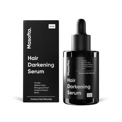 Masofta Anti Gray Hair Darkening Serum | Reverses & Limits Hair & Beard Graying with Arcolys, Melano Gray, for Promoting Darker, Shinier Hair and Beard, For Both Men & Women, 1.01 fl.oz./30 ml