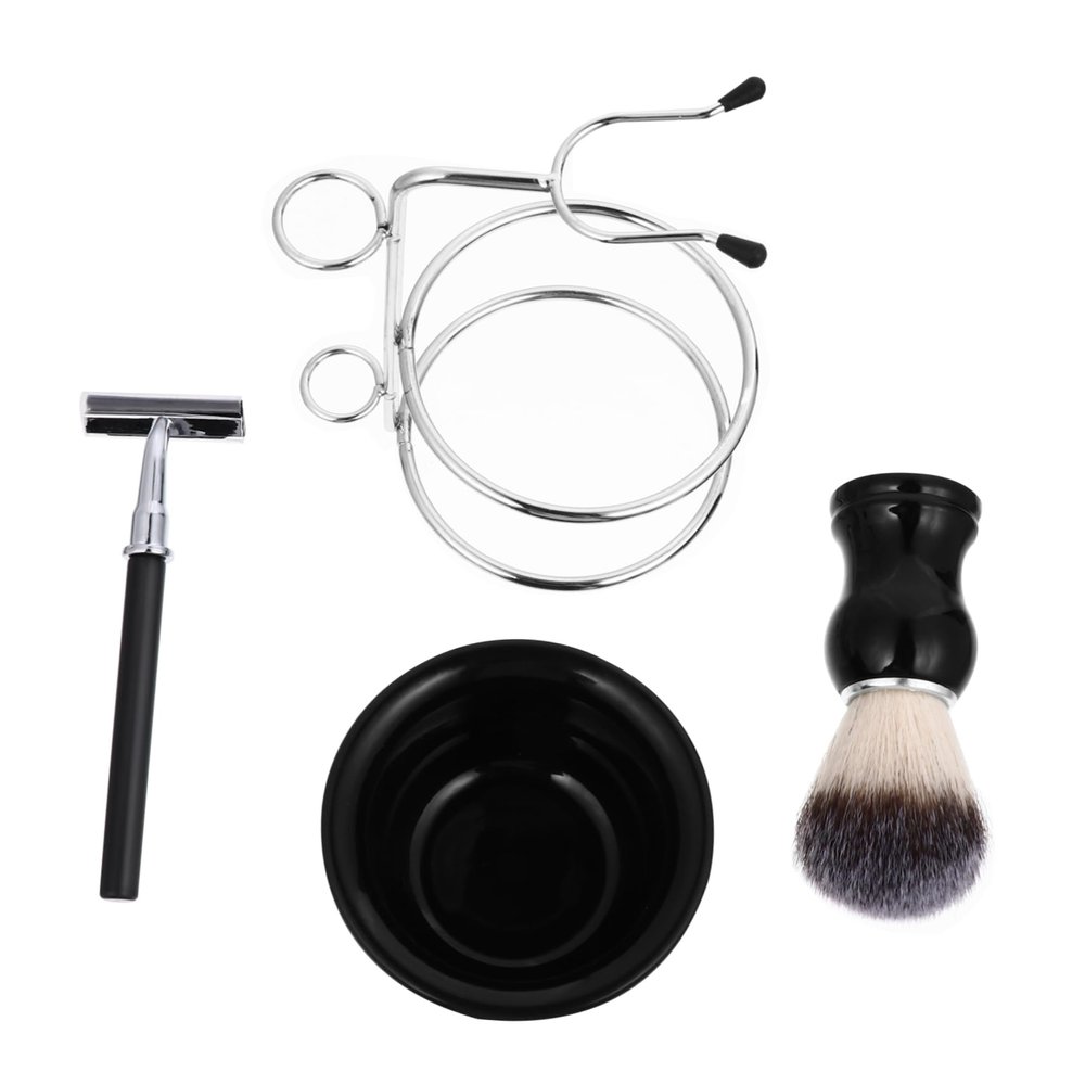 BIUDECO Men Shaving Kit Hair Beard Brush Razor Bowl Shaving Brush Men's Razor Stand Shave and Stand