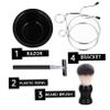BIUDECO Men Shaving Kit Hair Beard Brush Razor Bowl Shaving Brush Men's Razor Stand Shave and Stand view 2