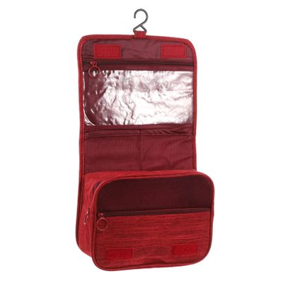 Mikinona Portable Toiletry Bag with Hanging Hook Large Capacity Travel Organizer for Cosmetics and Personal Care Durable Cationic Cloth Material for Travel and Daily Use