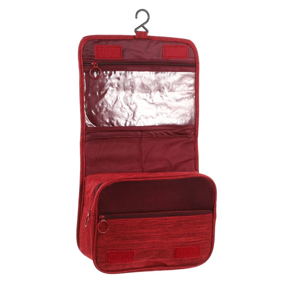 Mikinona Portable Toiletry Bag with Hanging Hook Large Capacity Travel Organizer for Cosmetics and Personal Care Durable Cationic Cloth Material for Travel and Daily Use