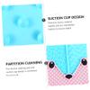 Beatifufu Lovely Makeup Brush Cleaning Mat Practical Suction Cup Cleaning Pad with Multiple Grooves for Makeup Tool Maintenance Durable Silicone Design Sky Blue view 4