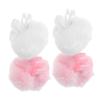 Beatifufu Luxury Beauty Makeup 4pcs Soft Cleaning Rounds Portable Dry Face Powder Puff Pink for Women Random Style view 1