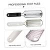 Mikinona 2pcs Stainless Steel Foot Grinders Dual-Sided Foot Scrubbers for Unisex Dead Skin Remover for Durable Pedicure Tools Black White view 2