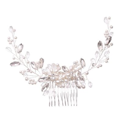 Beatifufu 1pc Flower Shape Hair Comb for Weddings Elegant Bridal Hair Accessories for Women Alloy Design for Parties Dances and Special Occasions