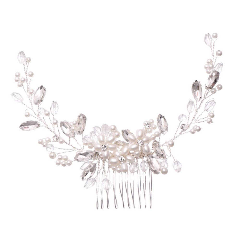 Beatifufu 1pc Flower Shape Hair Comb for Weddings Elegant Bridal Hair Accessories for Women Alloy Design for Parties Dances and Special Occasions