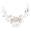 Beatifufu 1pc Flower Shape Hair Comb for Weddings Elegant Bridal Hair Accessories for Women Alloy Design for Parties Dances and Special Occasions view 1