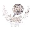 Beatifufu 1pc Flower Shape Hair Comb for Weddings Elegant Bridal Hair Accessories for Women Alloy Design for Parties Dances and Special Occasions view 3