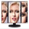 ZWFENG Portable Vanity Mirror, Tri-Fold Make Up Dressing Table Mirrors with 21 LED Lights for Bedroom Table Desk Sturdy Foldable view 1