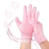TOVINANNA 2 Pairs Silicone Moisturizing Glove Socks Set, Silicone Gel Glove and Sock Reusable and WashableSilicone Gel Spa Socks Foot and Hand Care After Pedicure Pink view 3