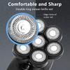 EKHOU Head Shavers for Bald Men, 7D Men's Rechargeable Bald Head Electric Shaver 7 Floating Heads Beard Nose Ear Hair Trimmer Razor Clipper Facial Brush view 3