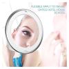 ZWFENG Adjustable Mirror, Shaving Mirror Vanity Makeup Mirror with 24 Led Lights 10X Magnifying Illuminated Dimmable Cosmetic view 3