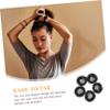 Beatifufu 5pcs Elastic Mesh Hair Bun Nets Hair Snood for Girls Medium Breathable Dance Accessory for Ballet and Performance with Decorative Edge view 3