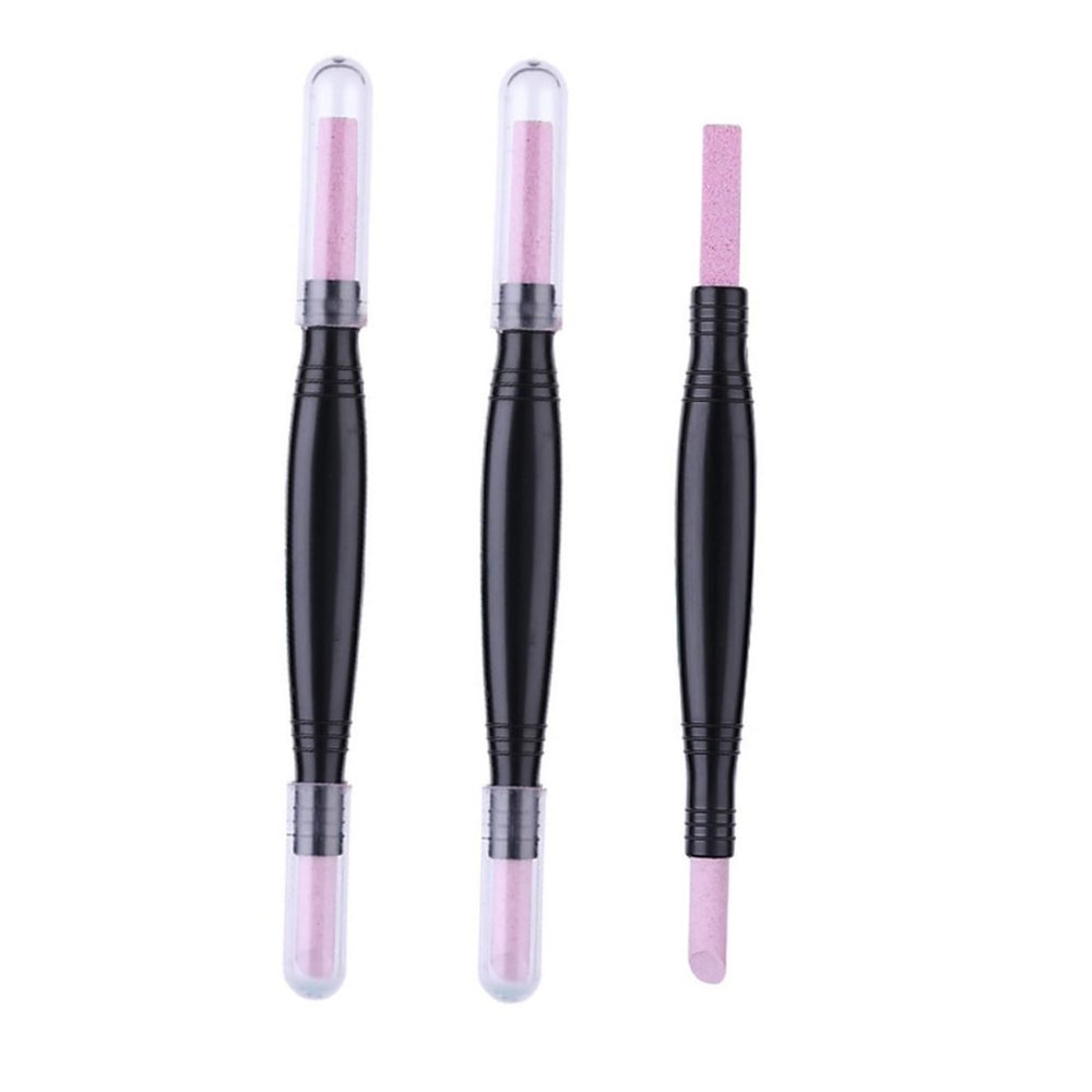 Beatifufu 3pcs Manicure Kit Nail Brush Exfoliating Pen Cuticle Stick Pen Nail Files Boards for Women