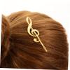 Beatifufu Fashionable Hairpin Girls Barrette Gold Hair Clips Music Note Hairpin Accessory view 3