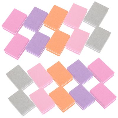Beatifufu 50pcs Dual Side Compact Block Nail File Sponge Nail Buffing Blocks for Manicure and Buffers Kit