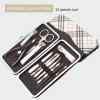 Manicure Set, 12pcs Nail Clippers Pedicure Kit Nail Care Kit Manicure Professional Tools Gift for Men Women Friends and Parents Five Styles (black pattern) view 3