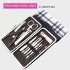 Manicure Set, 12pcs Nail Clippers Pedicure Kit Nail Care Kit Manicure Professional Tools Gift for Men Women Friends and Parents Five Styles (black pattern) view 4