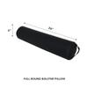 ForPro Full Round Bolster Pillow, Black, Oil and Stain-Resistant, for Massage and Yoga, 6 R x 26 L & ce Massage Sheet Set, Ultra-Light view 3