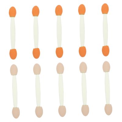 BIUDECO 100pcs Double-ended Sponge Eyeshadow Applicators for Makeup Latex Eye Brushes for Eyeshadow Eyebrows and Glitter Applications Halloween Christmas and Daily Use