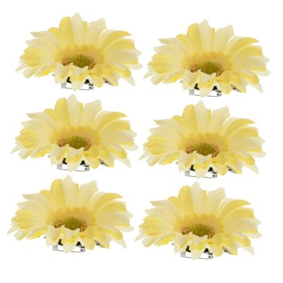 Gogogmee 12pcs Artificial Flower Hairpins for Festivals and Parties Sunflower Hair Clips Yellow Comfortable and Easy to Wear Floral Barrettes for Birthdays Weddings and Celebrations