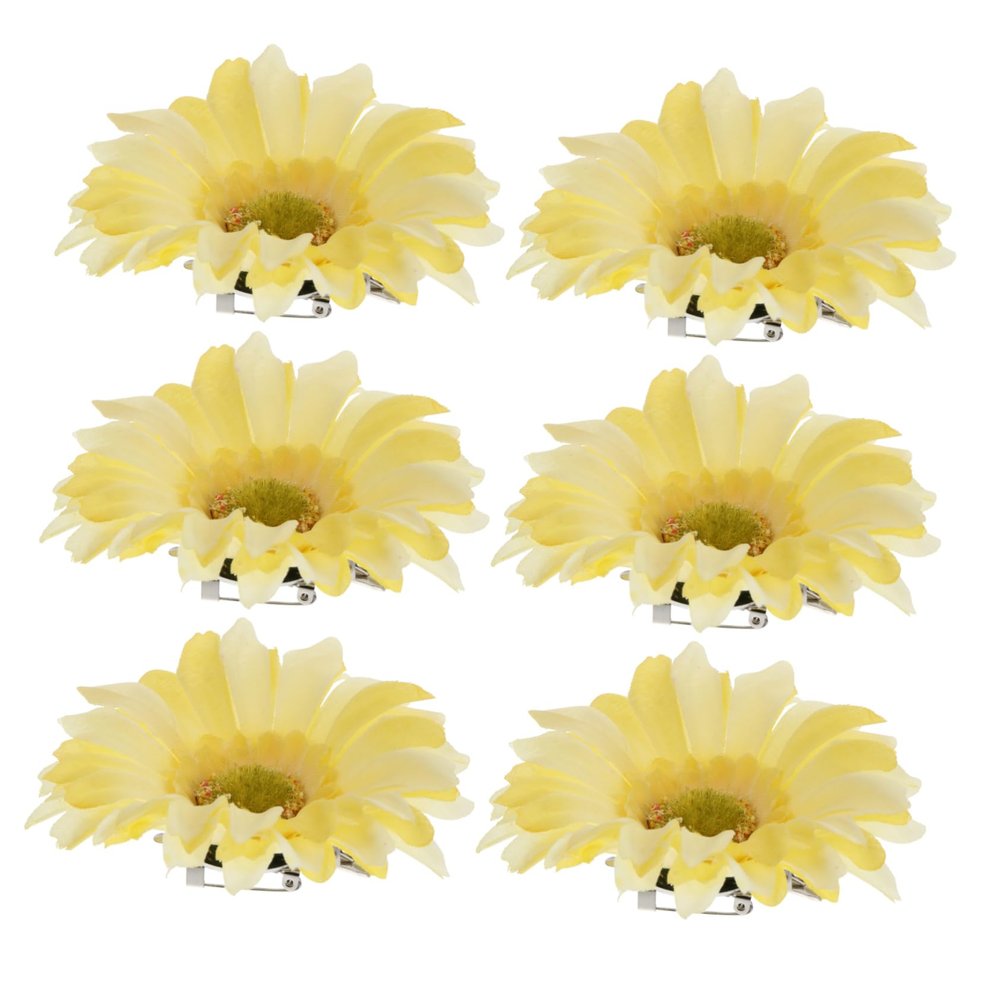 Gogogmee 12pcs Artificial Flower Hairpins for Festivals and Parties Sunflower Hair Clips Yellow Comfortable and Easy to Wear Floral Barrettes for Birthdays Weddings and Celebrations