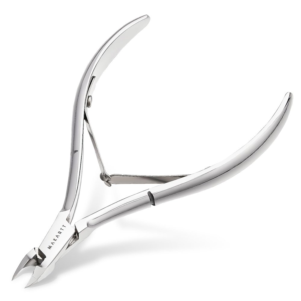 Makartt Cuticle Nipper, Full Jaw Sharp Nail Trimmer Cutter for Care & Prep, Manicure Kit for Home and Salon Use (Silver, Pack of 1)