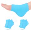 Castor Oil Pack Wrap for Foot, Castor Oil Moisturizing Heel Socks, for Plantar Fasciitis, Cracked Heels - Suitable for Overnight Moisturizing of Feet (Without Essential Oils) (Blue - 2 Pairs) view 1