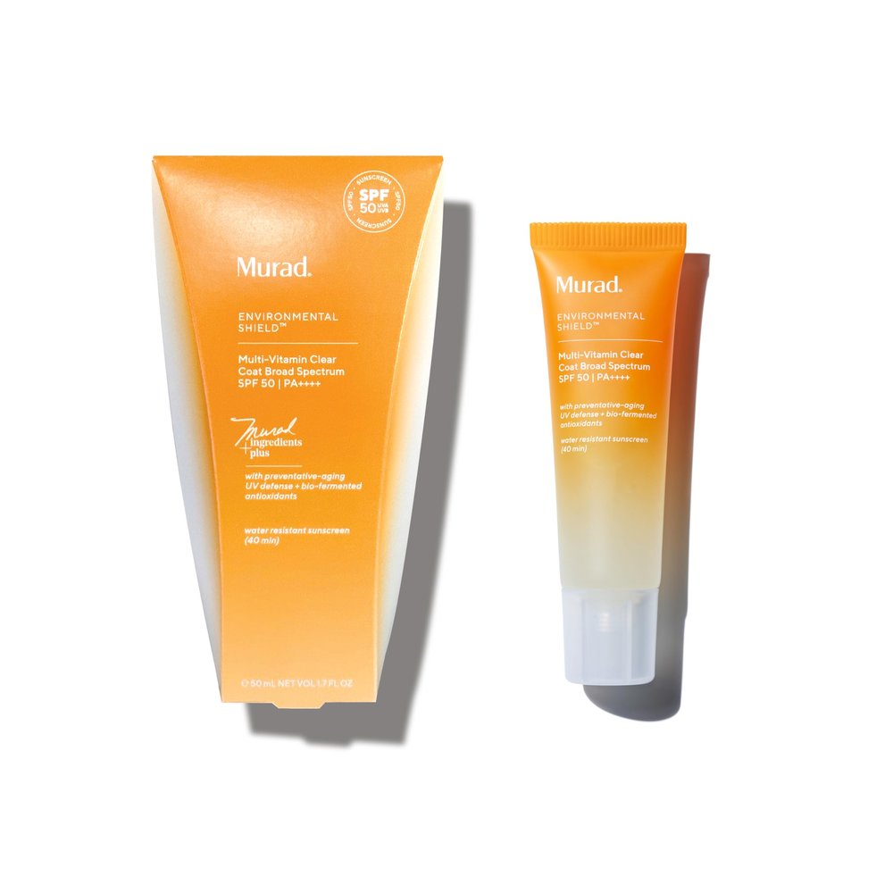 Murad Multi-Vitamin Clear Coat Sunscreen SPF 50  Lightweight Broad-Spectrum SPF with Vitamins C-F, Bio-Fermented Clary Sage, and Chia Seed Nourishes Skin with No White Cast  1.7 Fl Oz