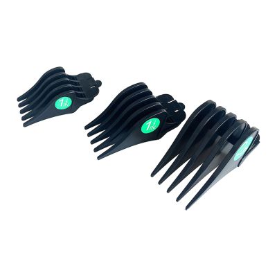 3Pcs Hair Limit Combs 32mm 38mm 51mm Cutting Guard Attachment, Black