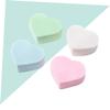 Ipetboom 4pcs Heart Shape Facial Cleaning Sponge Puff Set Dual Use Wet and Dry Makeup Tool Biodegradable Skin Care Sponge for All Skin Types Mixed Colors view 2