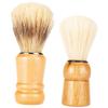 Ipetboom 2pcs Men's Shaving Brush Hair Brush for Shaving Beard Brush Wood Handle Barber Duster Brush Shaving Accessory for Men view 1