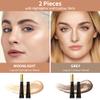 FV 2PCS Cool Toned Contour & Liquid Highlighter Stick, Blendable & Natural Finish Cream Contour Makeup Set, Long Lasting Face Illuminator & Shaping Stick, Cruelty-free & Vegan, 02&04 view 3
