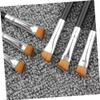 Ipetboom 10pcs Mini Eyebrow Brushes Set Wooden Handle Portable Cosmetic Supplies for Makeup Application Salon Travel Bristles Black view 2