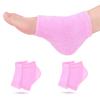 Castor Oil Pack Wrap for Foot, Castor Oil Moisturizing Heel Socks, for Plantar Fasciitis, Cracked Heels - Suitable for Overnight Moisturizing of Feet (Without Essential Oils) (Pink - 2 Pairs) view 1